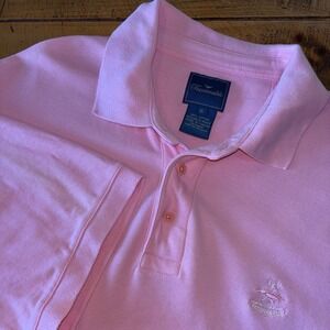 Faconnable Mens Pink Embroidered Crest Short Sleeve Polo Shirt Size XL